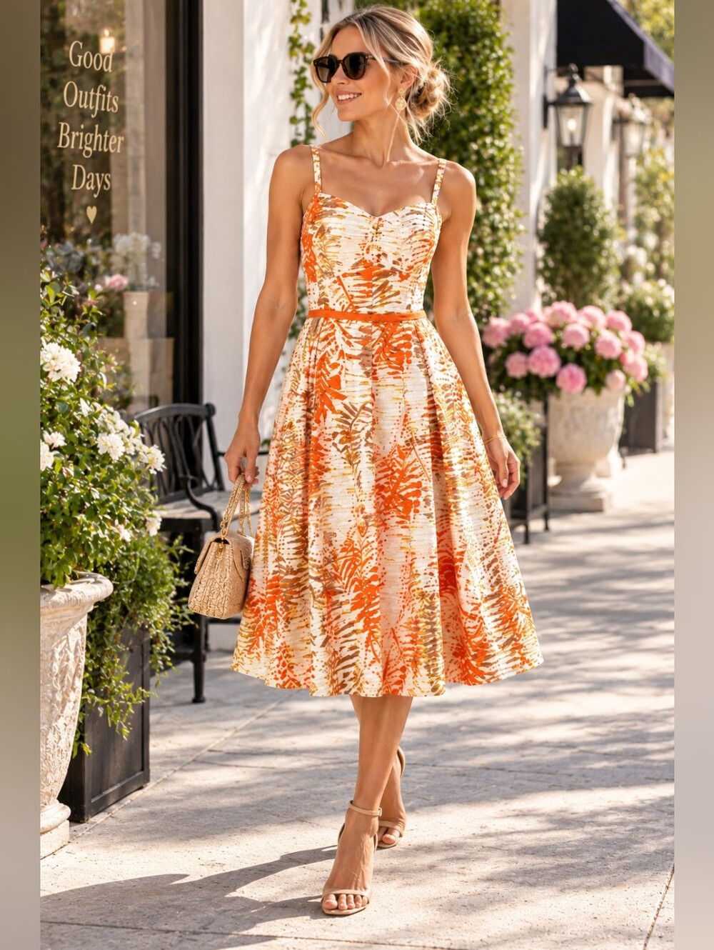 Julian Taylor Sleeveless Print Dress, Size 12